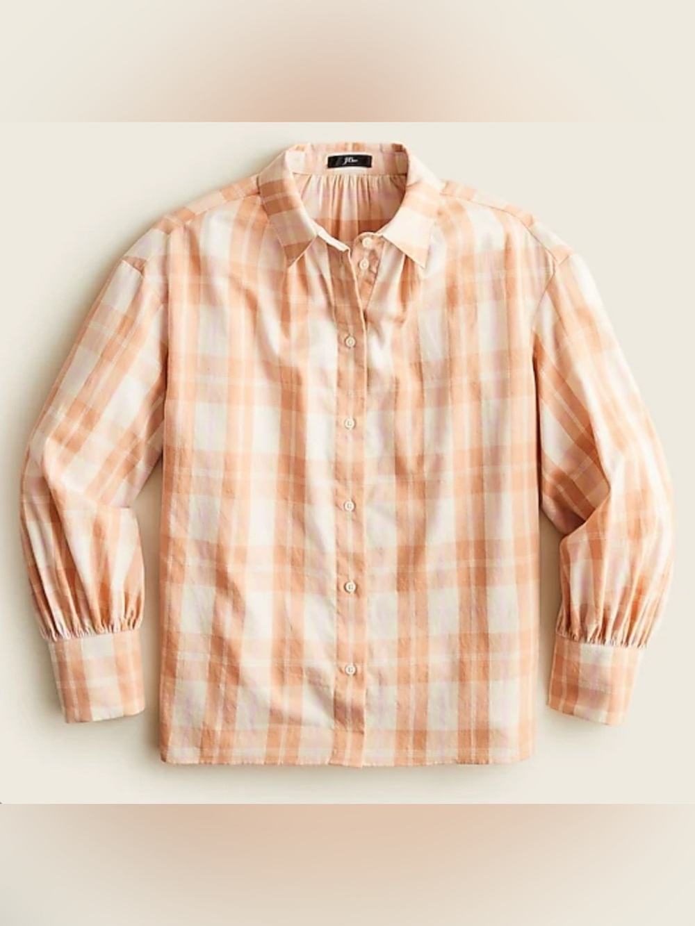 J.Crew Gathered Button-Up Shirt in Featherweight Flannel Size XL